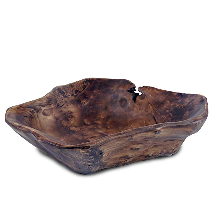 Enrico 2230ST Large Root Wood Chocolate Serving Bowl