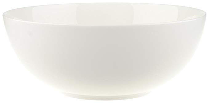 Anmut Round Vegetable Bowl by Villeroy & Boch - Premium Bone Porcelain - Made in Germany - Dishwasher and Microwave Safe - 8.5 Inches