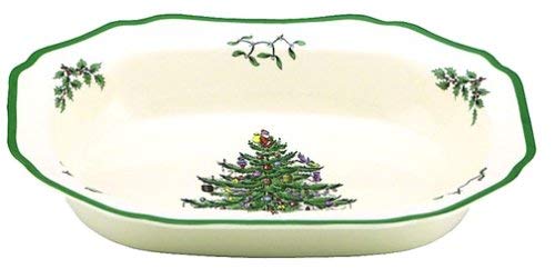 Spode Christmas Tree Open Vegetable Dish , 1 11-1/2-Inch