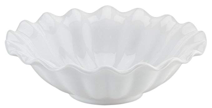 HIC Porcelain Fluted Vegetable Bowl 9 7/8-inch