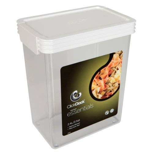 ClickClack 504002 Storers 2.5 Qt Canister With White Lid - 4 / CS