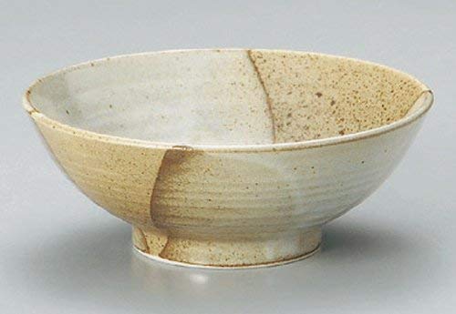 FURUSATO-HOMETOWN Jiki Japanese Porcelain Rice-Bowl for UDON,SOBA,TERIYAKI-BOWL made in JAPAN