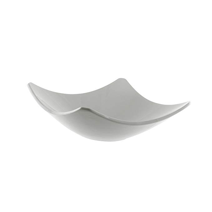 10 Strawberry Street Whittier 11-Inch Coupe Square Bowl, Set of 2, White