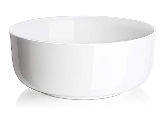 DOWAN 4-Pack Porcelain Serving Bowls, 1-1/2 Quart, White
