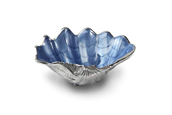 Julia Knight Tahitian Clam Shell Bowl, 8-Inch, Azure, Blue