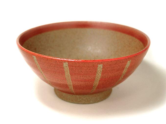 HORI-TOGUSA-RED Jiki Japanese Porcelain made in JAPAN Rice-bowl