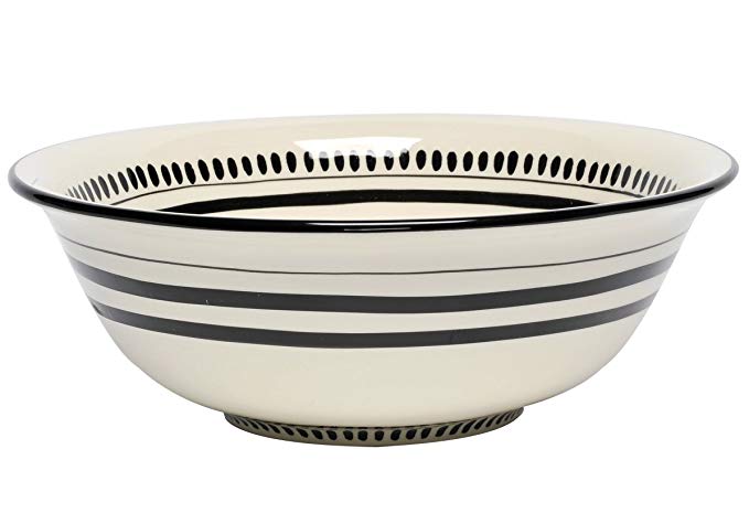 Thompson & Elm M. Bagwell Colors Collection Ceramic Serving Bowl, 11.5-Inches in Diameter, Cream