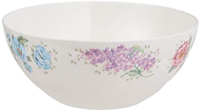 Lenox Butterfly Meadow Melamine Serving Bowl, Large, White