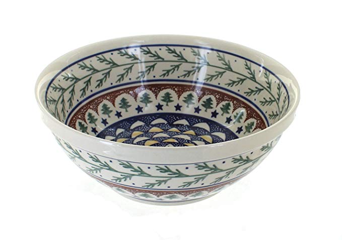 Polish Pottery Evergreen Medium Serving Bowl