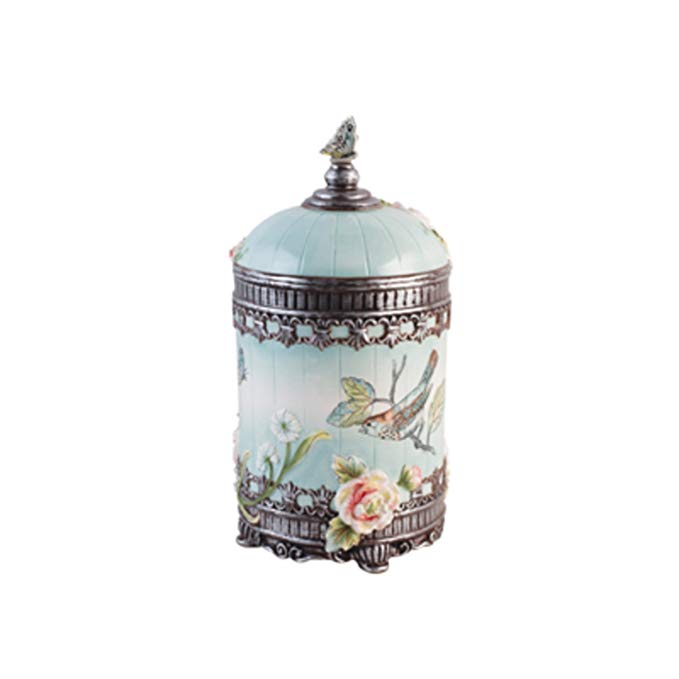 Fitz and Floyd 21-062 English Garden Round Canister, Blue Print