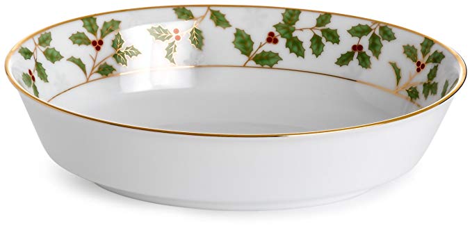 Noritake Holly & Berry Gold Oval Vegetable Bowl