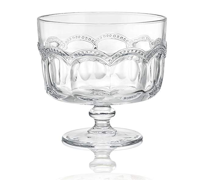 Artland 30004A Pearl Ridge Trifle Bowl, 88 oz, Glass