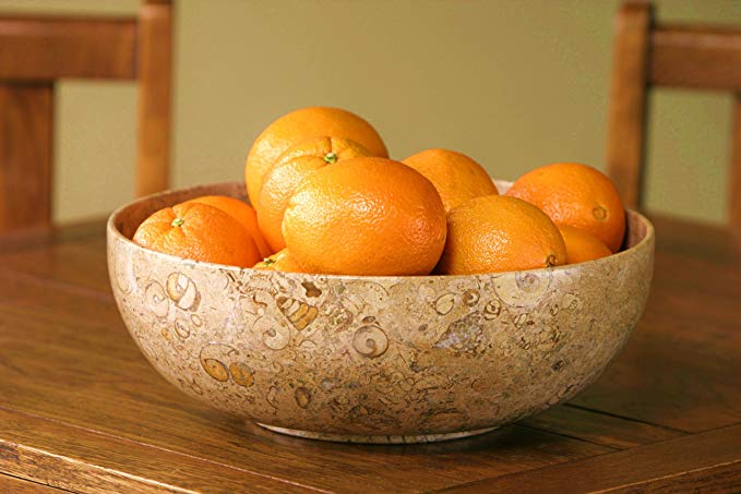 Fossil Marble Fruit Bowl