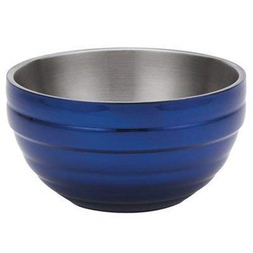 Vollrath (4659025) Double Wall Round Insulated Serving Bowl (1.7-Quart, Cobalt Blue)