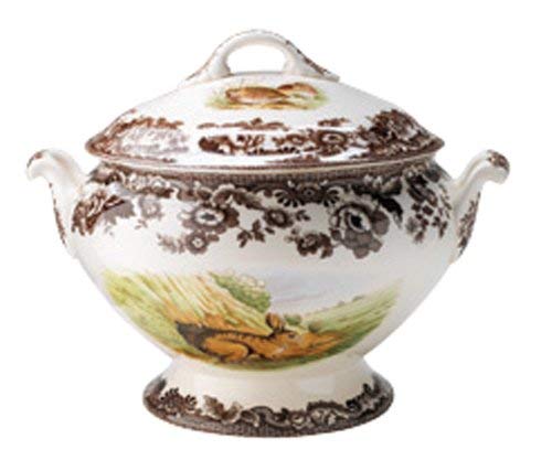 Spode Woodland Covered Soup Tureen with Rabbit, Quail, and Pintail