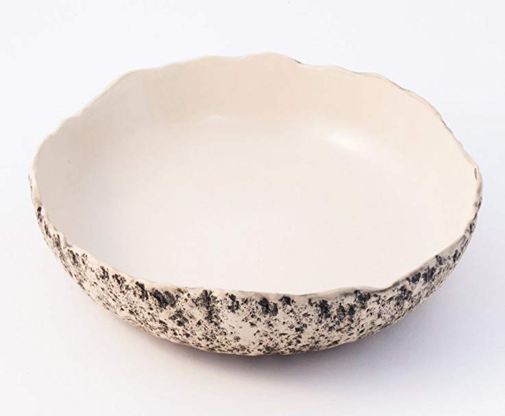 White handmade stoneware ceramic pasta bowl, large salad bowl, Soup bowl, Large serving bowl, Christmas and Wedding Gift