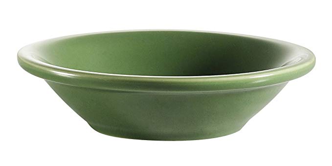 CAC China L-11NR-G Las Vegas Narrow Rim 4-5/8-Inch 4-Ounce Green Stoneware Fruit Bowl, Box of 36
