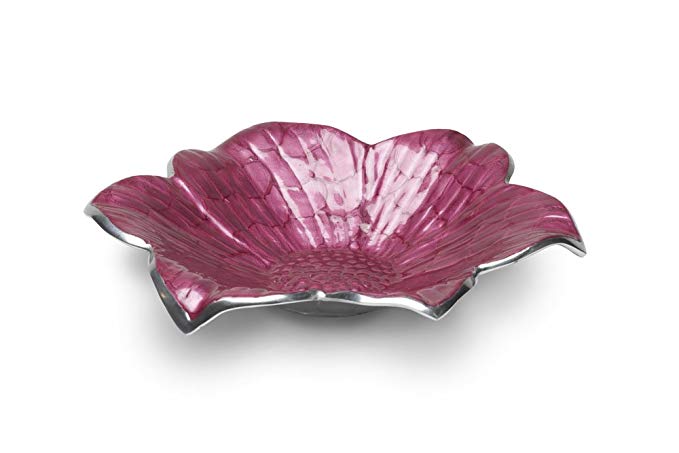 Julia Knight Lily Shallow Bowl, 12-Inch, Raspberry, Red
