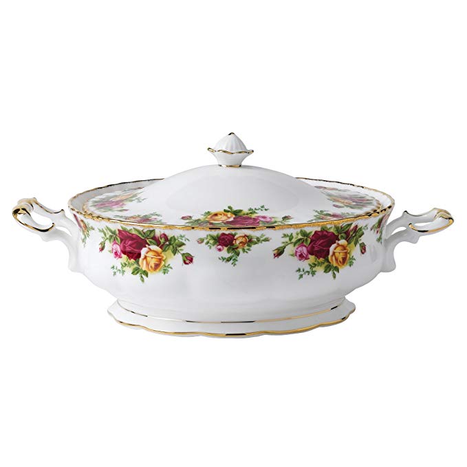 Royal Albert Old Country Roses 50-ounce Covered Vegetable Dish