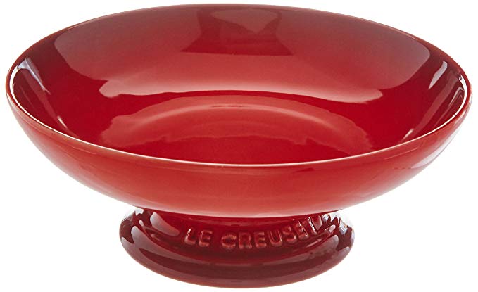 Le Creuset Stoneware Footed Serving Bowl - Cerise (Cherry Red)