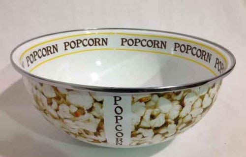 Enamelware - Popcorn Pattern - 13.5 Inch Round Serving Basin