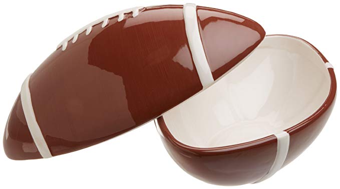 DII Game Day Football Ceramic Bowl with Lid